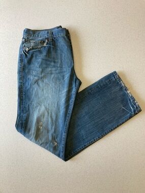 Jimmy's Brand Distressed Blue Jeans Men Size 33 x 34 Low-Rise Relaxed